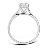 The Round Brilliant Cut Four Claw Platinum Laboratory Grown Diamond Solitaire Engagement Ring