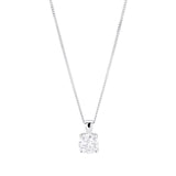18ct White Gold Round Brilliant Cut Laboratory Grown Diamond Necklace