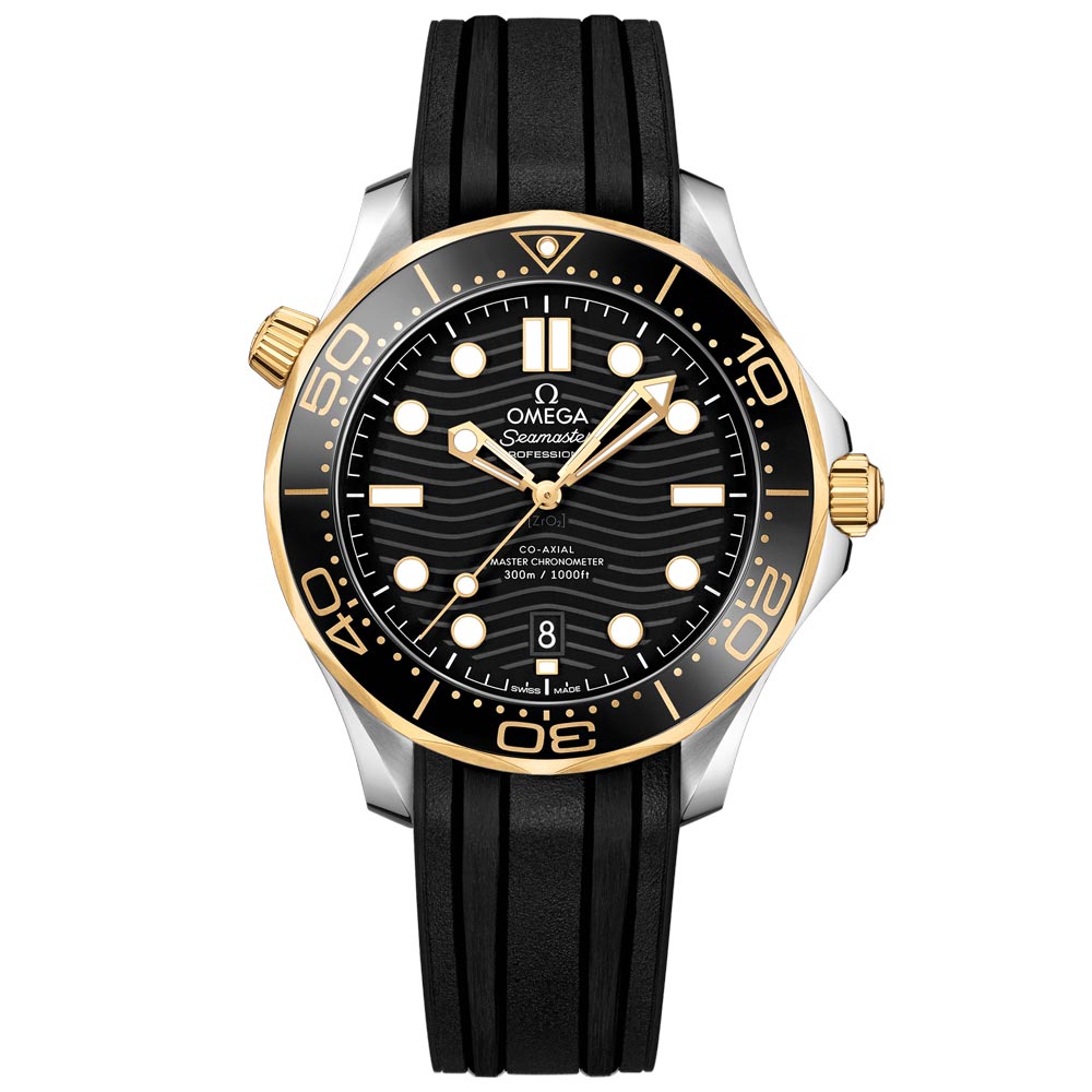 OMEGA Seamaster Diver 300M 42mm Black Dial 18ct Gold Steel Automatic