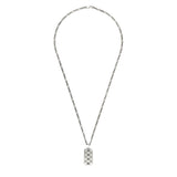 gucci signature silver dog tag necklace
