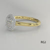 the skye pure 18ct yellow gold and platinum oval cut diamond engagement ring with diamond halo 360 video