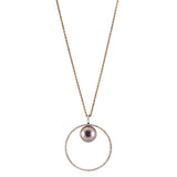 Schoeffel 18ct Rose Gold Pearl & 0.45ct Diamond Halo Pendant with Chain Main