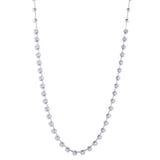 18ct White Gold 2.50ct Round Brilliant Cut Diamond Bar Necklace