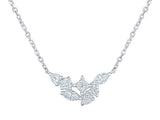 18ct white gold 0.50ct multi cut diamond necklace