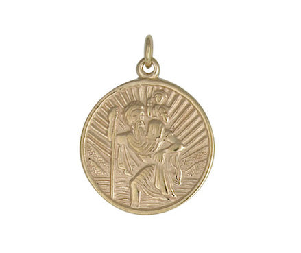9ct yellow gold st. christopher pendant