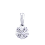 18ct White Gold 0.42ct Diamond Cluster Pendant Only