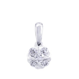 18ct White Gold 0.42ct Diamond Cluster Pendant Only