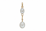 9ct yellow gold freshwater pearl tier drop pendant