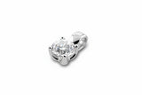 18ct white gold 0.25ct round brilliant cut diamond four claw pendant