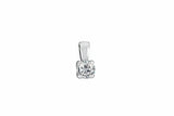 18ct White Gold 0.35ct Round Brilliant Diamond Four Claw Pendant Only