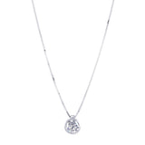 18ct White Gold Bezel Set 0.20ct Diamond Necklace KMI3548WR5J