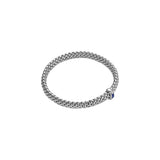 FOPE 18ct White Gold Sapphire And Diamond Vendome Flex-It Bracelet 58302BX_B2_B_XBX