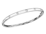 9ct white gold 0.50ct diamond hinged bangle