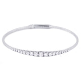 18ct White Gold 0.83ct Graduating Diamond Bangle