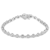 18ct White Gold 1.60ct Round Brilliant Cut Diamond Bracelet