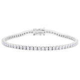 18ct White Gold 4.00ct Diamond Line Bracelet