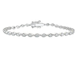 18ct white gold 1.50ct diamond line bracelet