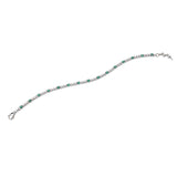 18ct white gold 2.25ct emerald and 0.50ct diamond line bracelet