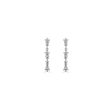 18ct white gold 0.70ct diamond star drop earrings