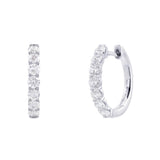 18ct White Gold 0.97ct Diamond Hoop Earrings