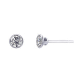18ct White Gold Bezel Set 0.25ct Diamond Stud Earrings KML1645WR5J