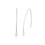 18ct White Gold 0.26ct Diamond Drop Hook Earrings
