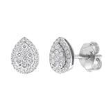 18ct White Gold 0.26ct Diamond Pear Shaped Studs