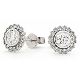 18ct white gold 0.65ct diamond cluster stud earrings