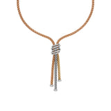 FOPE 18ct Three Tone Gold Solo MiaLuce 1.63ct Diamond Tassel Necklace 65106CX_PB_G_RBG_043