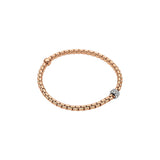FOPE 18ct Rose Gold Eka Tiny 0.19ct Diamond Bracelet 73301BX_PB_R_XBX