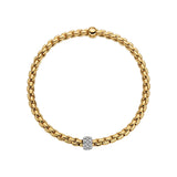 FOPE 18ct Yellow Gold Eka Tiny Flex-It 0.19ct Diamond Bracelet 73301BX_PB_G_XBX