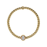 FOPE 18ct Yellow Gold Eka Tiny Flex-It 0.25ct Diamond Bracelet 73801BX_BB_G_XBX