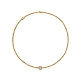 FOPE 18ct Yellow Gold Eka Tiny 0.25ct Diamond Necklace 73801CX_BB_G_XBX_043