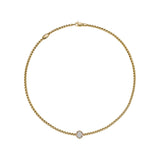 FOPE 18ct Yellow Gold Eka Tiny 0.69ct Diamond Necklace 73801CX_PB_G_XBX_043
