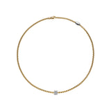 FOPE 18ct Yellow Gold Eka Tiny 0.16ct Diamond Necklace 73901CX_BB_G_BBB_043