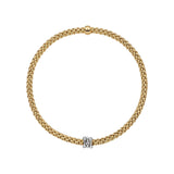 FOPE 18ct Yellow Gold Prima Flex-It 0.12ct Diamond Bracelet 74308BX_BB_G_BBB