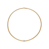 FOPE 18ct Yellow Gold Prima 0.12ct Diamond Necklace 74308CX_BB_G_BBB_043