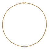 FOPE 18ct Yellow And White Gold Aria 0.17ct Diamond Necklace 89003CX_BB_G_XBX_043