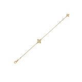 Roberto Coin 18ct Yellow Gold 0.19ct Princess Flower Diamond Bracelet ADR777BR0652Y