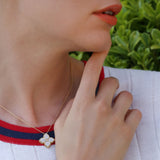 Roberto Coin 18ct Yellow Gold 0.48ct Diamond Princess Flower Necklace ADR777CL0652Y