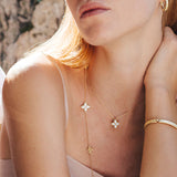 Roberto Coin 18ct Yellow Gold 0.18ct Princess Flower Diamond Necklace ADR777CL0680Y