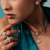 Roberto Coin 18ct White Gold 0.17ct Diamond Princess Necklace ADR888CL1496