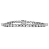 18ct White Gold 8.52ct Round Brilliant Cut Diamond Line Bracelet
