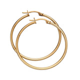 9ct Yellow Gold 30mm Hoop Earrings GE2219