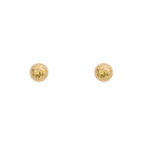 9ct yellow gold textured ball stud earrings