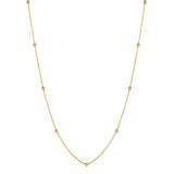 9ct Yellow Gold Polished Ball Station Necklace GN365