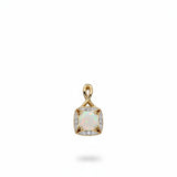 9ct Yellow Gold Opal And Diamond Square Pendant Only GP2233W