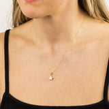 9ct yellow gold star pendant model shot