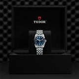 tudor black bay 31 blue dial ladies watch in presentation box