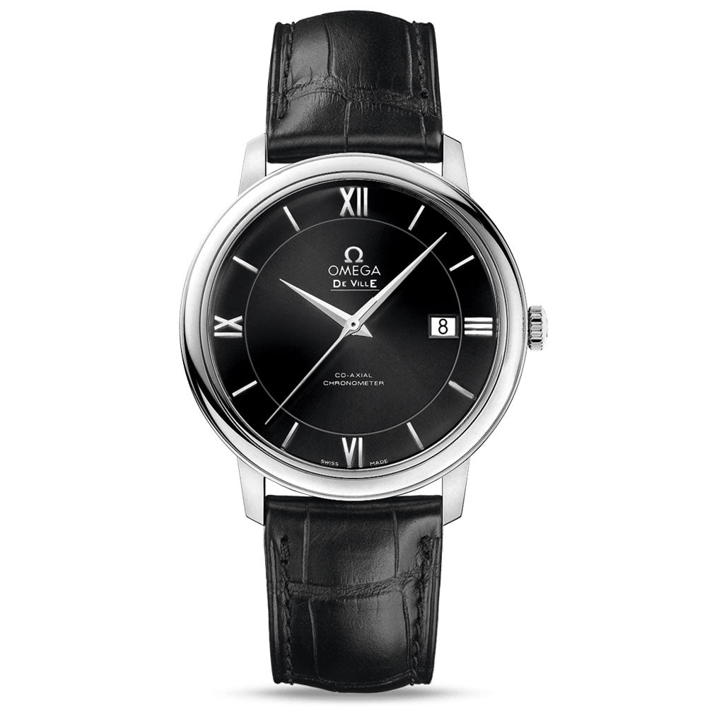 OMEGA De Ville Prestige 39.5mm Black Dial Gents Automatic Watch 42413402001001